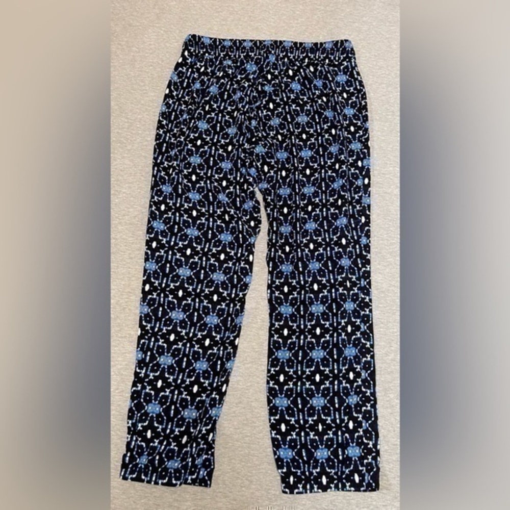 Bohemian Pants Blue Motif Wide Leg